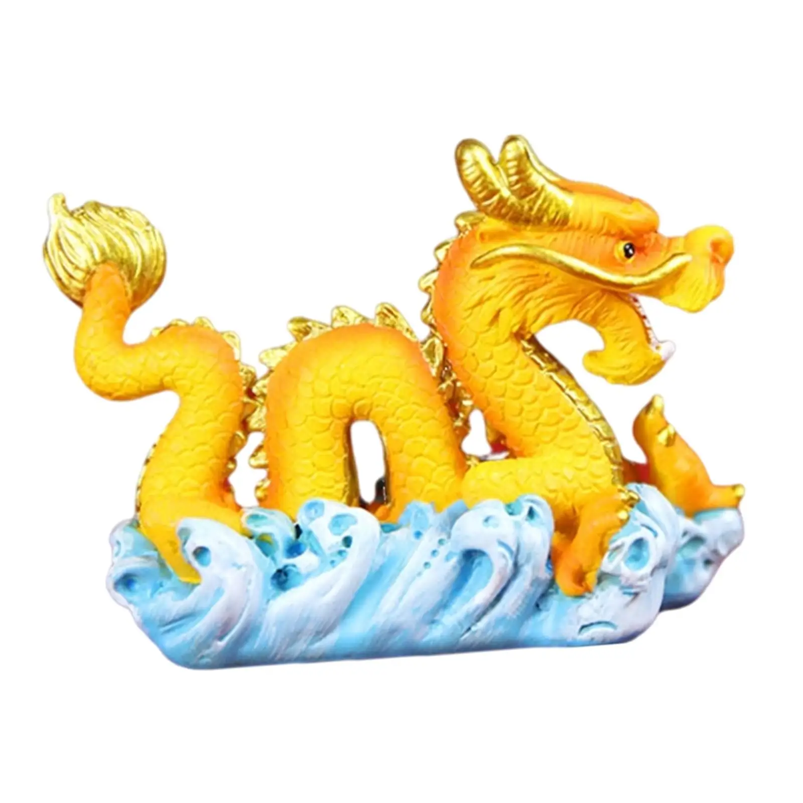 Miniature Figurines Chinese New Year Decoration Figure Collection Gift Dragon Statue Dragon Ornament for Home Housewarming