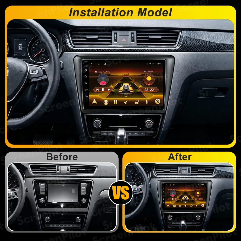 Android 16 For VW Skoda Rapid 2013-2019 Car Radio Stereo Head Unit Multimedia Video Player GPS Navigation 2K QLED RDS 8 Core 5G
