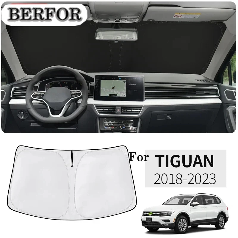 

For Volkswagen VW Tiguan Mk2 2016-2023 Car Nano-Insulat Windshield Sunshade Front Window Sun Shade Visor Interior Accessories