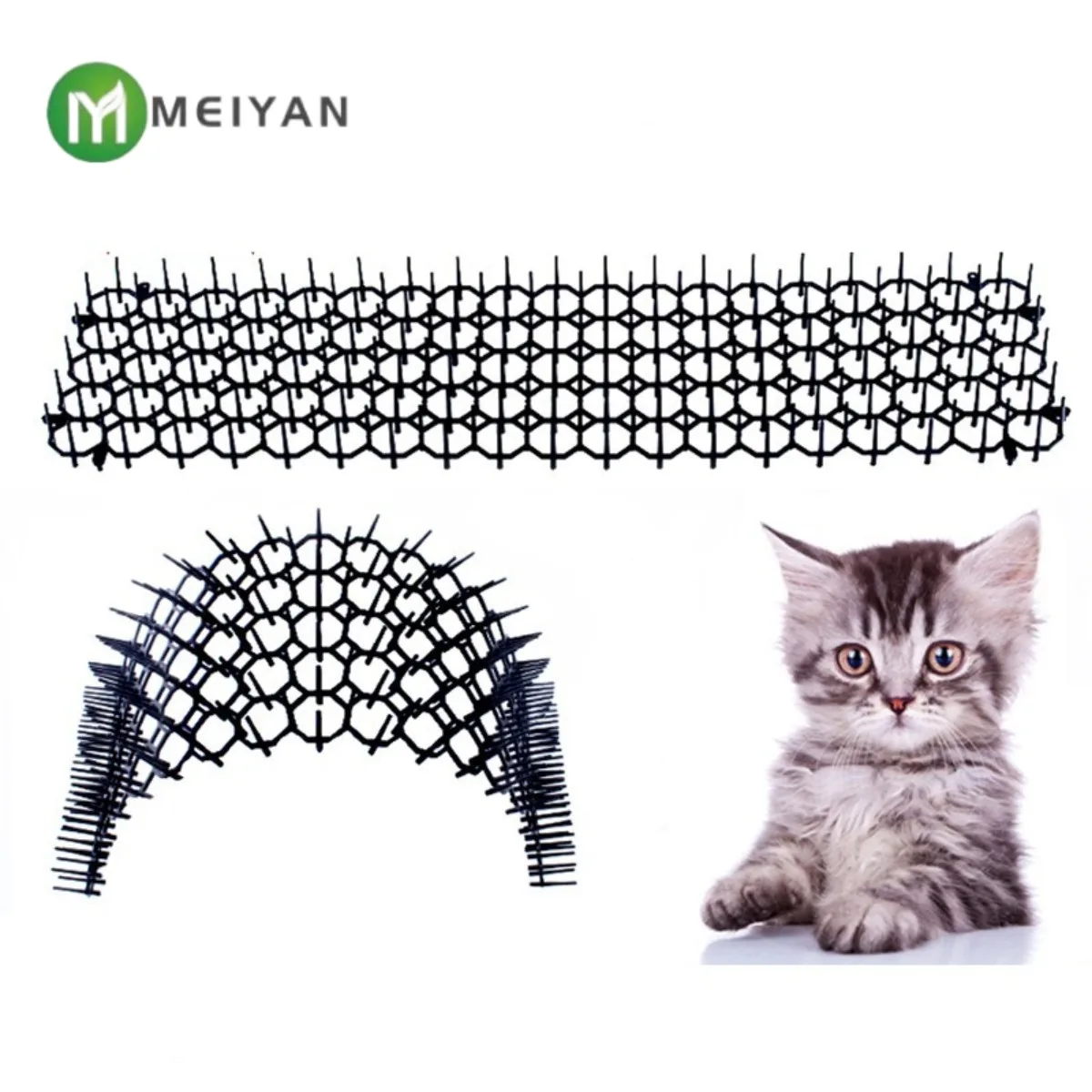 Anti Cat Scat Mat with PP Spikes for Garden Fence Balcony Indoor Outdoor Pet Deterrent Barrier Anti Climb Squirrel Dog Repellent