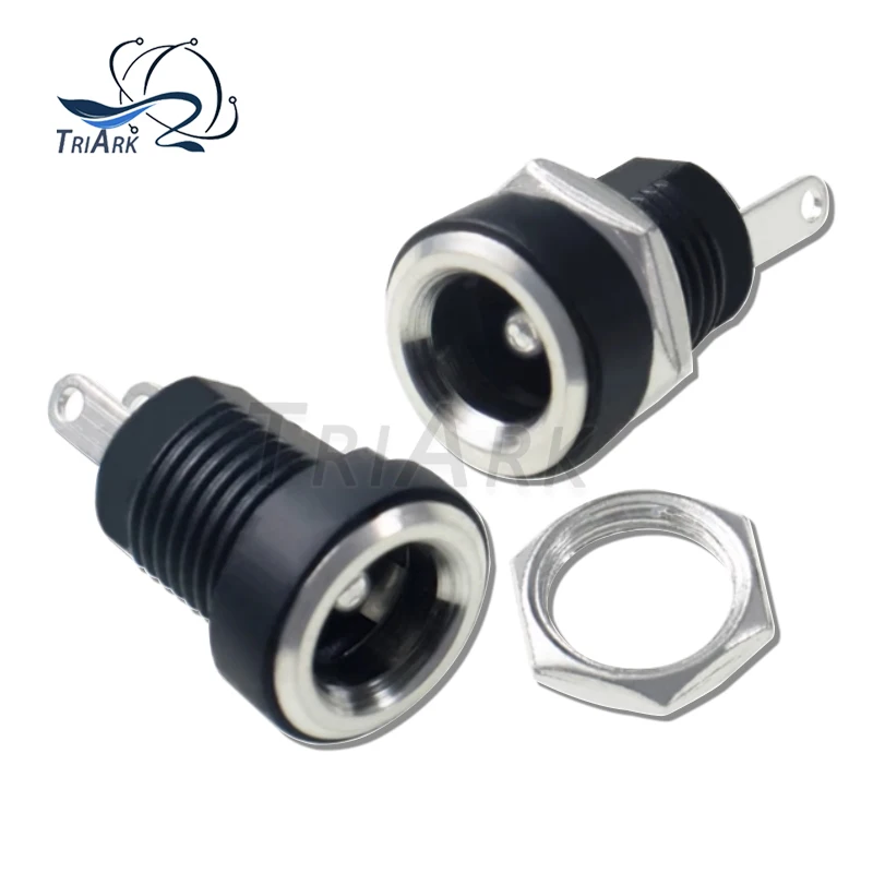 10PCS DC-022B 3A 12v for DC Power Supply Jack Socket Female Panel Mount Connector 5.5mmx2.1mm 5.5x2.5 3.5x1.3 DC022B Connector