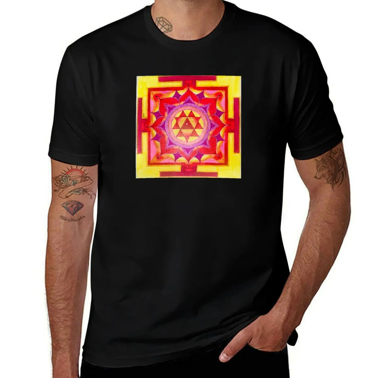 Mother Durga Yantra T-Shirt Casual Loose Fit Short Sleeve T-Shirt