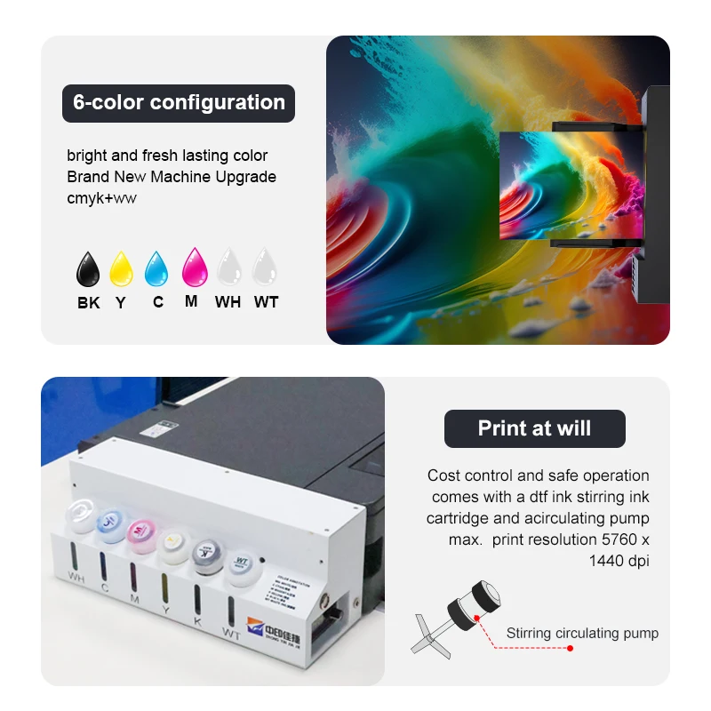 A4 L8050 DTF Printer Direct To Film Transfer Machine T Shirt Printing Machine for Home Use Beginners Small Business Budget