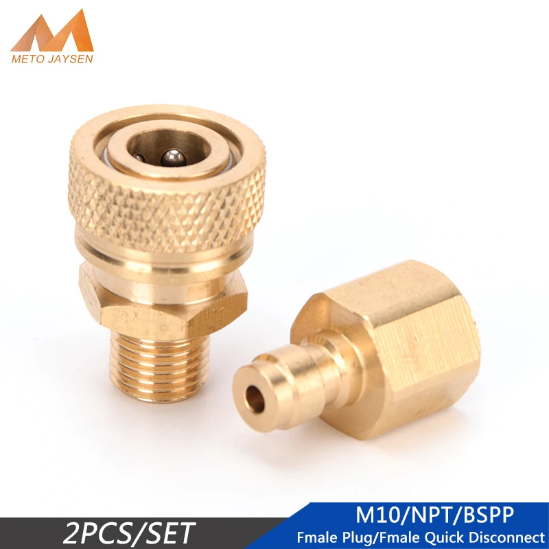 

Copper Air Refill M10 Socket Quick Connect Fittings Couplings Connectors NPT Quick Disconnect Coupler Fitting 1/8BSPP Air Pumps