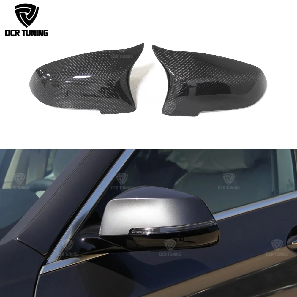 

M look Horn Real Carbon Fiber Mirror Cover For BMW 2014-16 5 Series LCI F10 F11 6&7 Ser F06 F12 F13 F01 F02 Caps Replacement