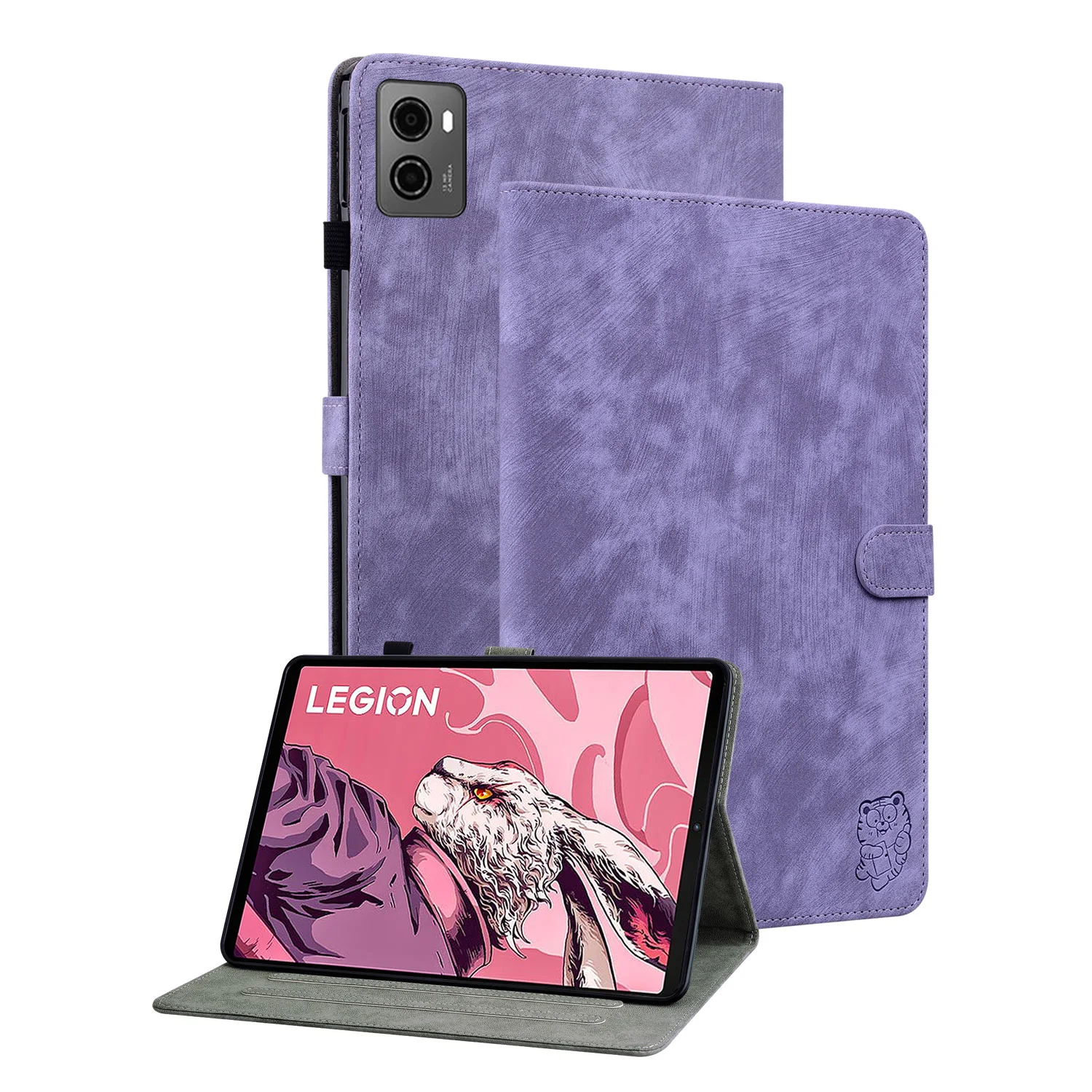 

For Lenovo Legion Y700 8.8 inci 2022 TB-9707F 9707N Cover For Lenovo Legion Y700 2023 TB-320FU Cute Tiger Leather Tablet Case
