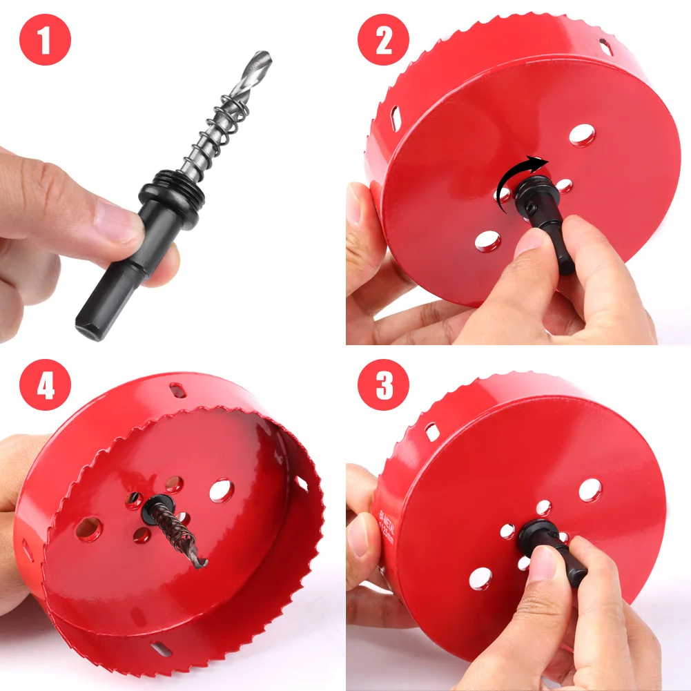 1pc 15-200mm M42 바이메탈 구멍 톱 HSS 드릴 비트 금속 철 알루미늄 스테인레스 플라스틱 DIY 목재 커터 도구