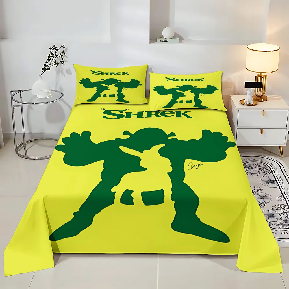 Bedding Set Adult Children Bed Sheet With Shrek Collection Pillowcase Droop Full Encirclement Mattress Cover Four Seasons