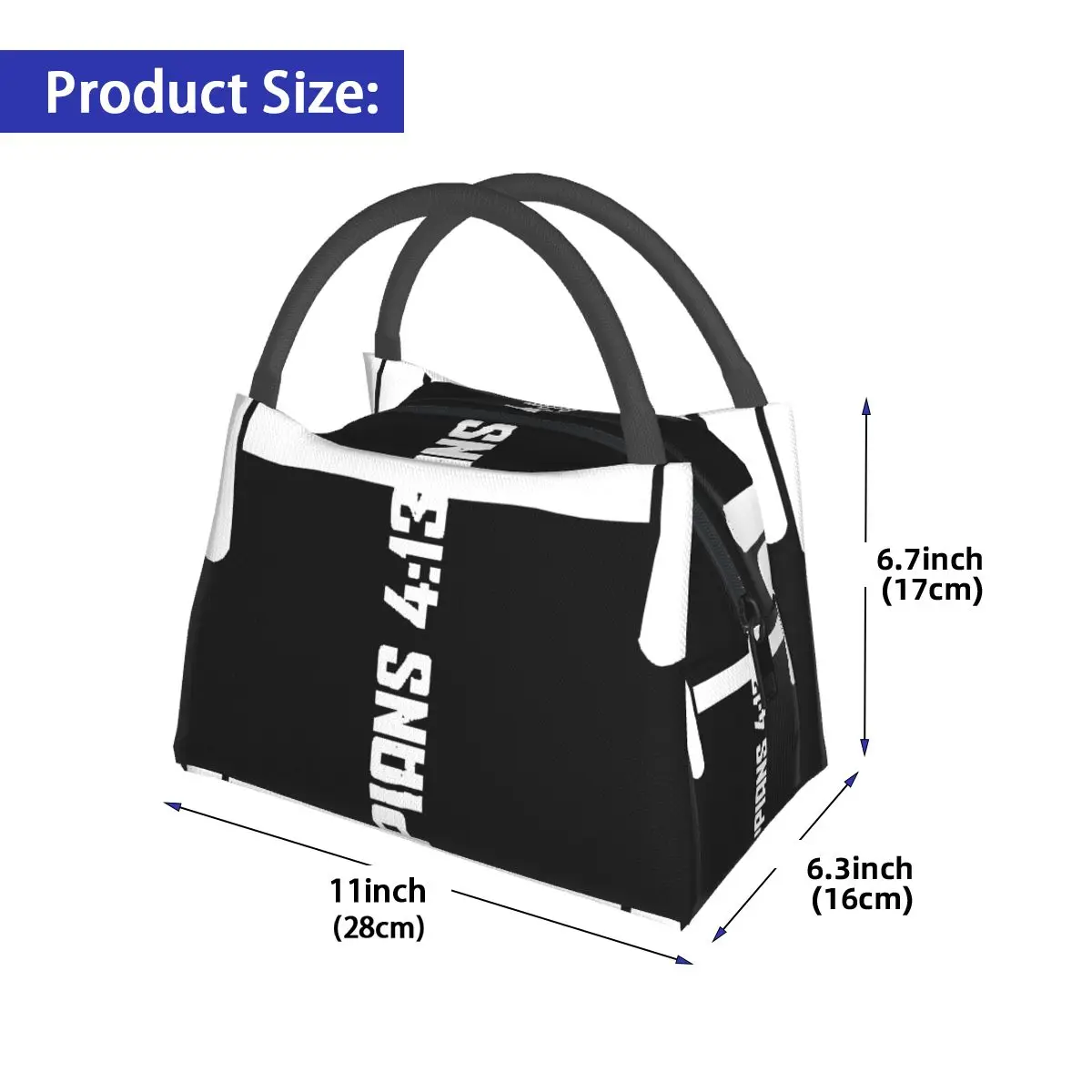 Christian Fitness Philippians 4 13 Bible Verse Portable insulation bag for Cooler Thermal Food Office Pinic Container