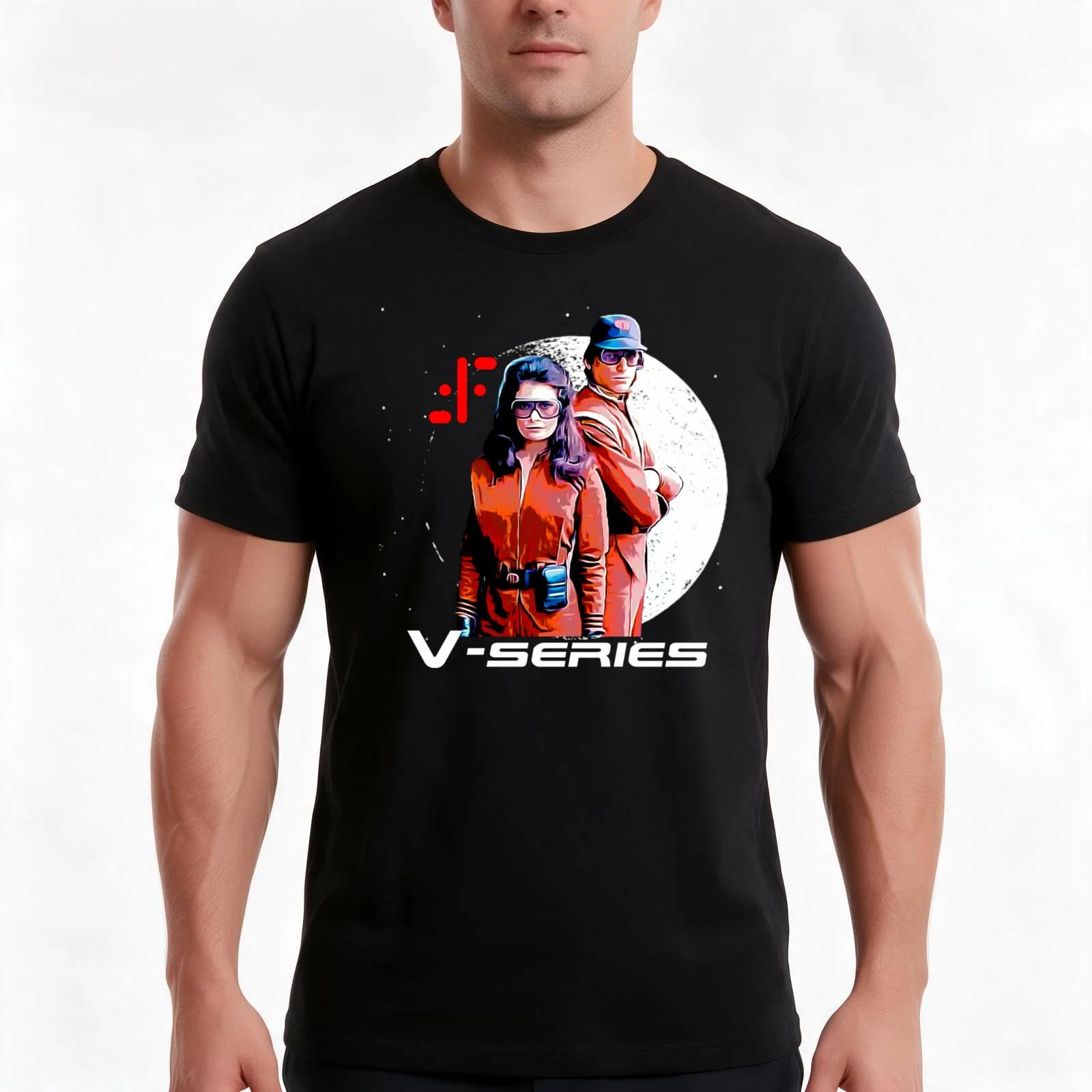 The Visitors V 80s TV Series T-Shirt Summer Casual Cotton Tee Oversized Streetwear Tops Vintage Graphic Print 100% Cotton