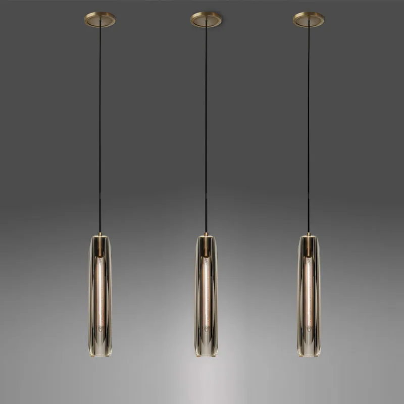 Full Copper Crystal Pendant Lamp Luxury Modern Restaurant Bedroom Bedside Bar Counter European Style Originality Small Droplight