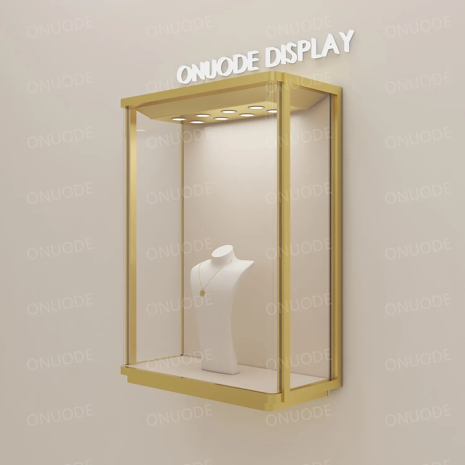 Custom.New Luxury Jewelry Store Counter and Shop Shelf LED Light Handbag and Jewellery Display Showcase on Sale