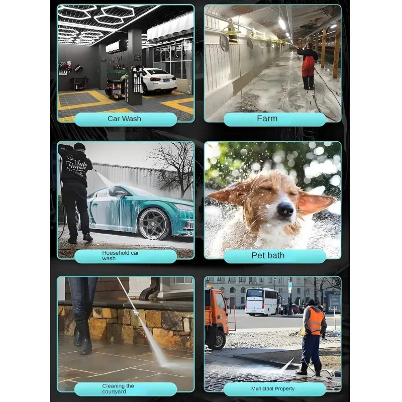 Car Washing Machine Commercial 220V 4000W Ultra-high Pressure 300Bar Bbooster Water Floor Washing Special Cleaning