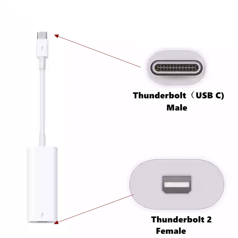 محول Thunderbolt 2 إلى 3 إلى FireWire 800 1394B Thunderbolt إلى RJ45 مناسب لأجهزة Mac المجهزة بمنفذ Thunderbolt