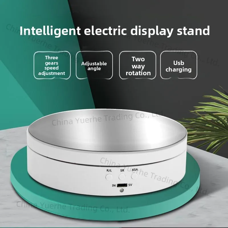 

Электрическая подставка для дисплея, трехскоростной регулируемый угол, интеллектуальная зарядка, вращающийся проигрыватель для съемки