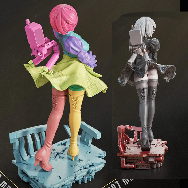 23CM Game Character 6519 Nier 2B 3D Print Model Kit Unassembled Unpainted Custom Jigsaw Puzzle GK Figure