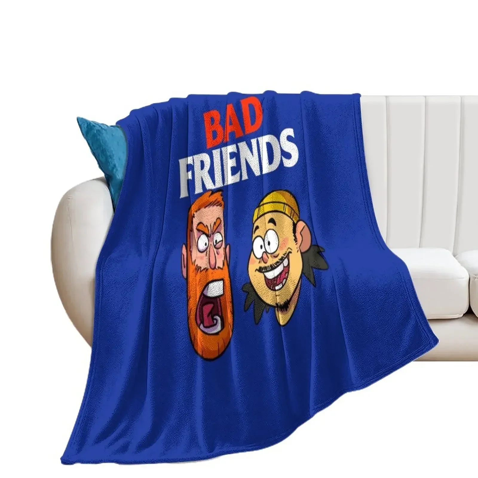 Bad Friends Podcast Merch T-ShirtBad Friends Podcast T-Shirt_by SneakerartShop_ Throw Blanket Soft Beds Beautifuls Blankets