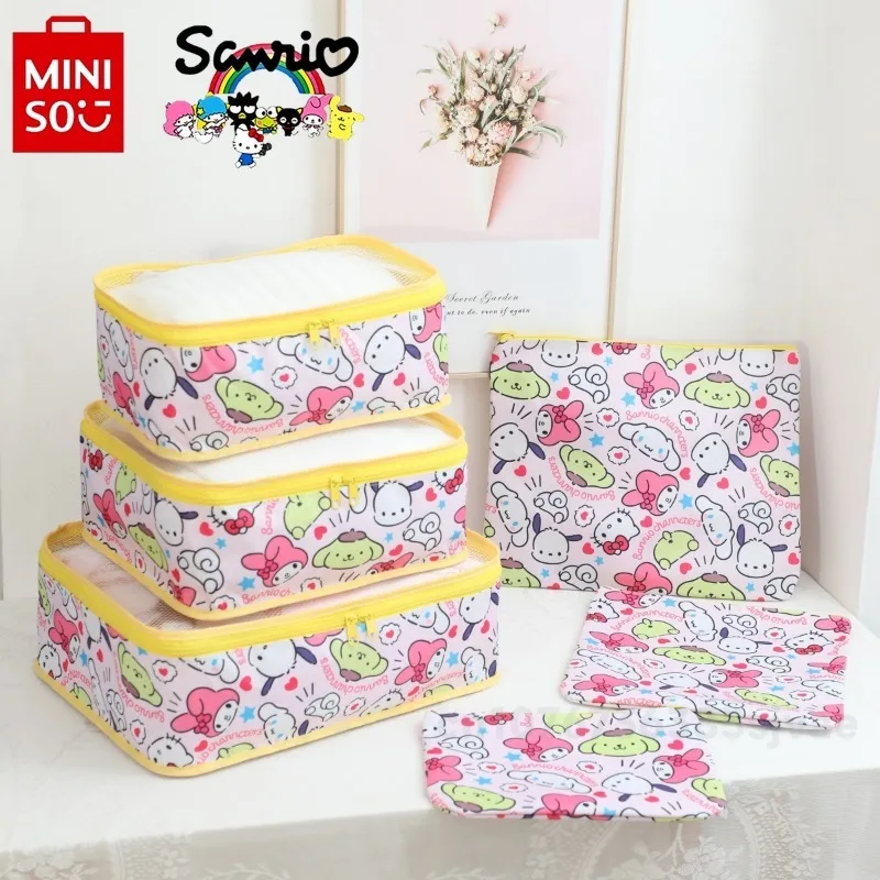 Sanrio Travel Storage Bag, elegante, versátil, grande capacidade, separado, alta qualidade, negócios, organização, desenhos animados