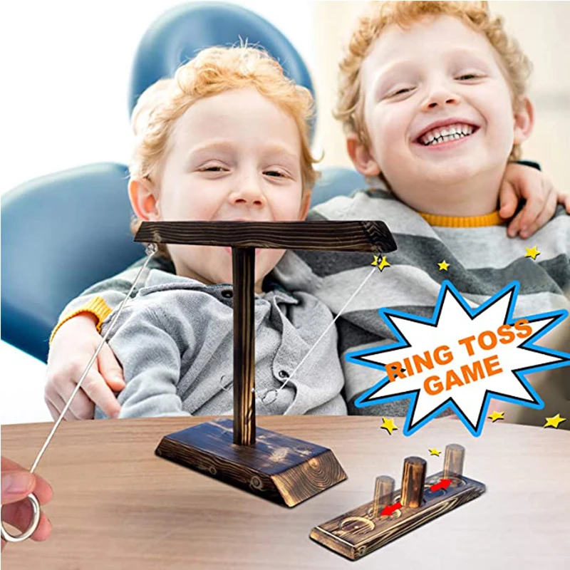 Juegos de lanzamiento de anillos para niños y adultos, juegos para beber en casa, juegos de mesa de madera de mano de ritmo rápido, paquete de