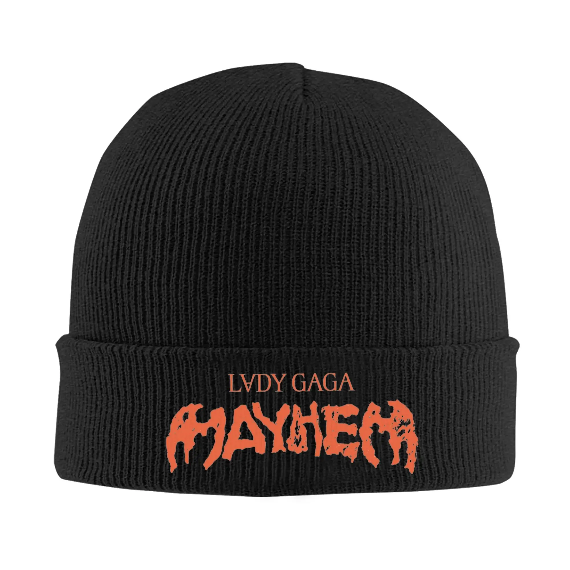 Lady Gaga Mayhem Album Logo Knit Hat Beanie Winter Hats Warm Unisex  Hip-hop  Cap Men Women Gifts