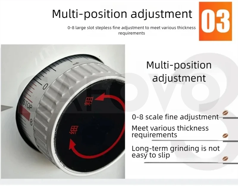 CAFOVO KG4SC Профессиональная количественная кофемолка для взвешивания, 64 мм, плоские заусенцы, сенсорный экран, кофемолка для эспрессо для домашнего бариста