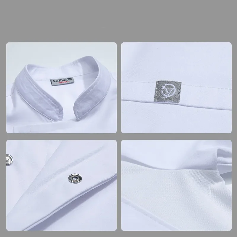 シェフキッチン制服コック服ホテル衣装レストラン作業服男性女性ピザフードサービスシェフシャツウェイター