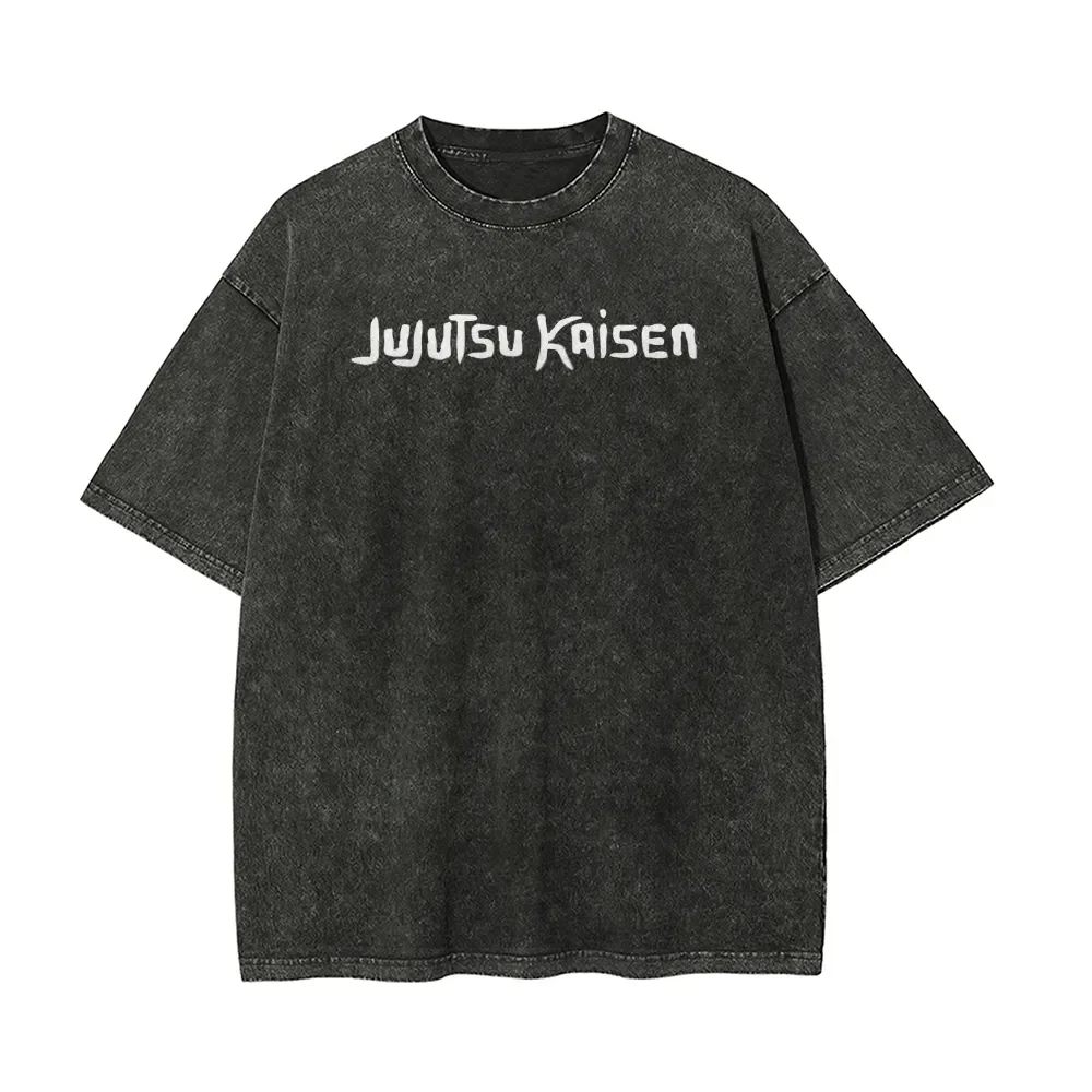Maki Zenin Soul Liberation Blade T-Shirt Jujutsu Kaisen Vintage Washed Anime Tee Harajuku Oversized Graphic Streetwear Top