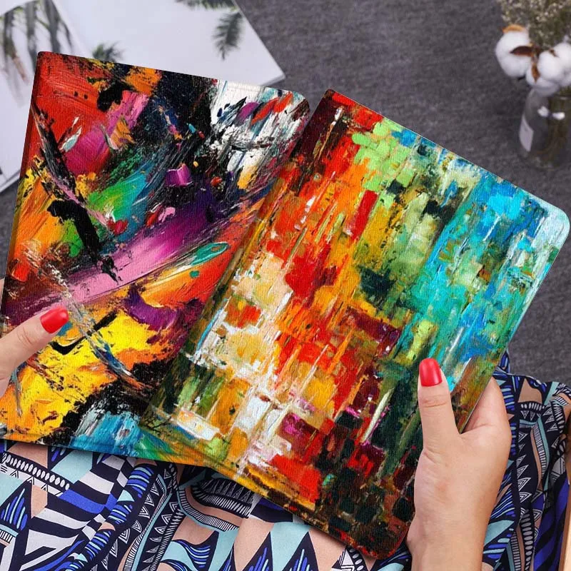 

Colorful Abstract Modern Paint Tablet Case For Huawei Honor MatePad MediaPad Air 5 6 7 11 V6 V7 V8 V9 X9 X8 T10 T10s C5e T5 Gift