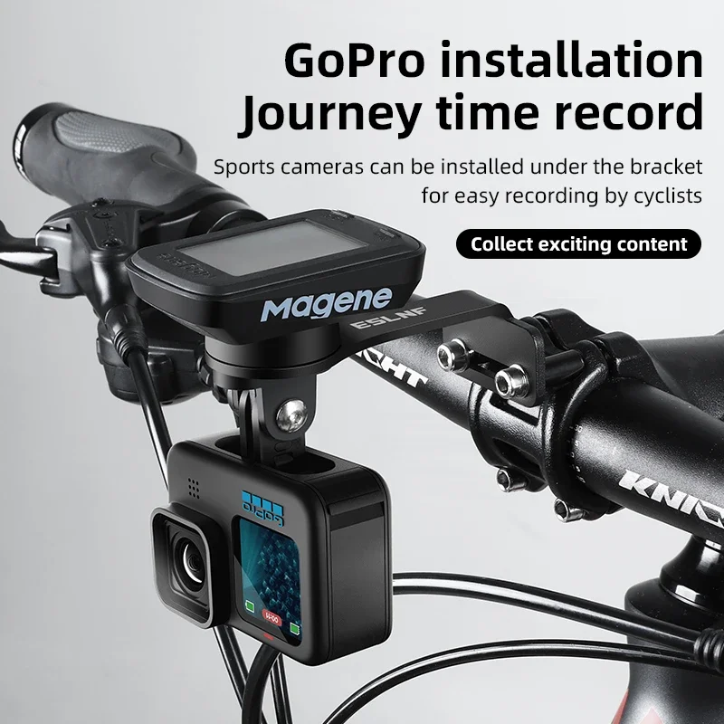 ESLNF Stainless Steel Bicycle Computer Holder Multi-functional Bike Handlebar Mount for Igpsport Garmin Bryton