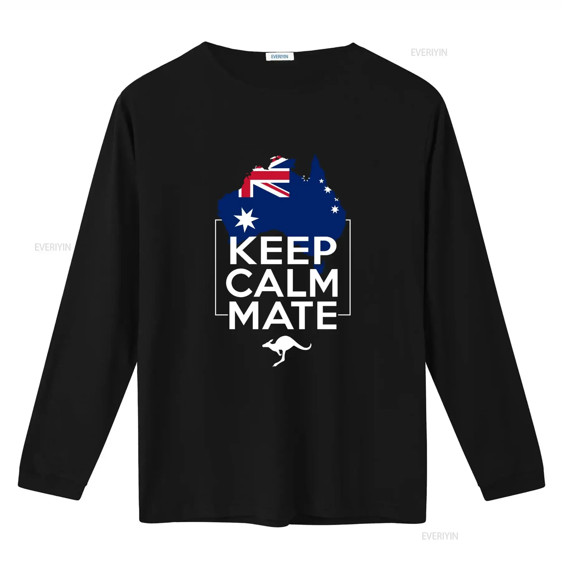 Australia Accent T Shirt with Country Flag and Keep Calm Mate Design Perfect Australian Souvenir vintage Washed