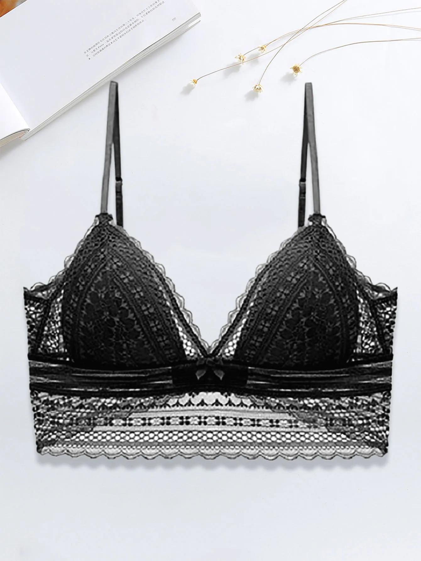 Biancheria intima invisibile francese anello in acciaio da donna bralette sottile senza schienale Lingerie a forma di U grande reggiseno di bellezza