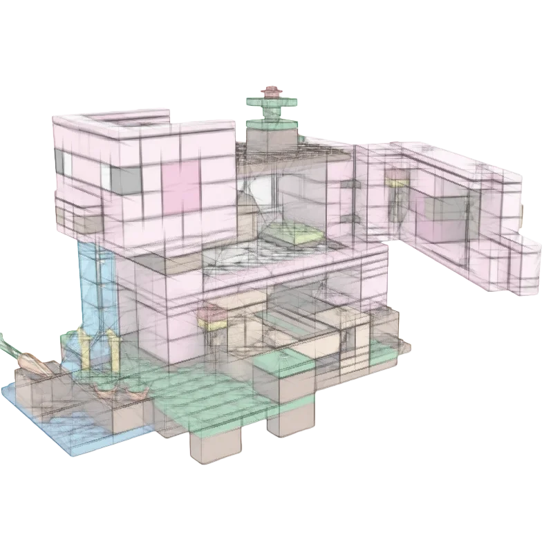 جديد الكرتون الحيوان خنزير بناء الالعاب العملاقة لغز الأطفال DIY بها بنفسك التخييم منزل التجمع لعبة هدية عيد ميلاد للأطفال #1