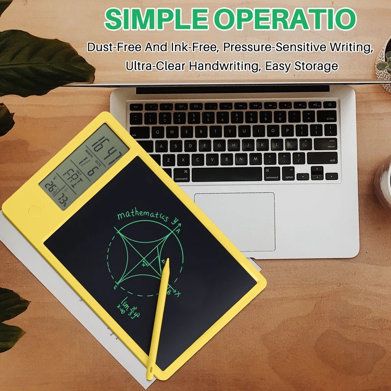 多機能電子卓上カレンダー、液晶手書きボード、目覚まし時計、湿度と温度、メッセージボード