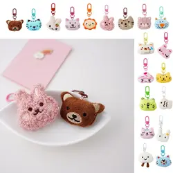 Cloud Cute Plush Bear Keyring Soft Mouse Cartoon Rabbit Keychain Tiger Korean Hanging Accessory