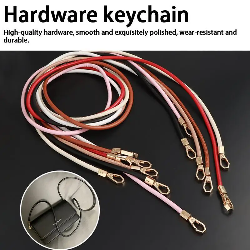 120/35cm Adjustable PU Leather Bag Strap Crossbody Shoulder Bag Strap Mobile Phone Lanyard Handbag Handle Replacement Bag Belt