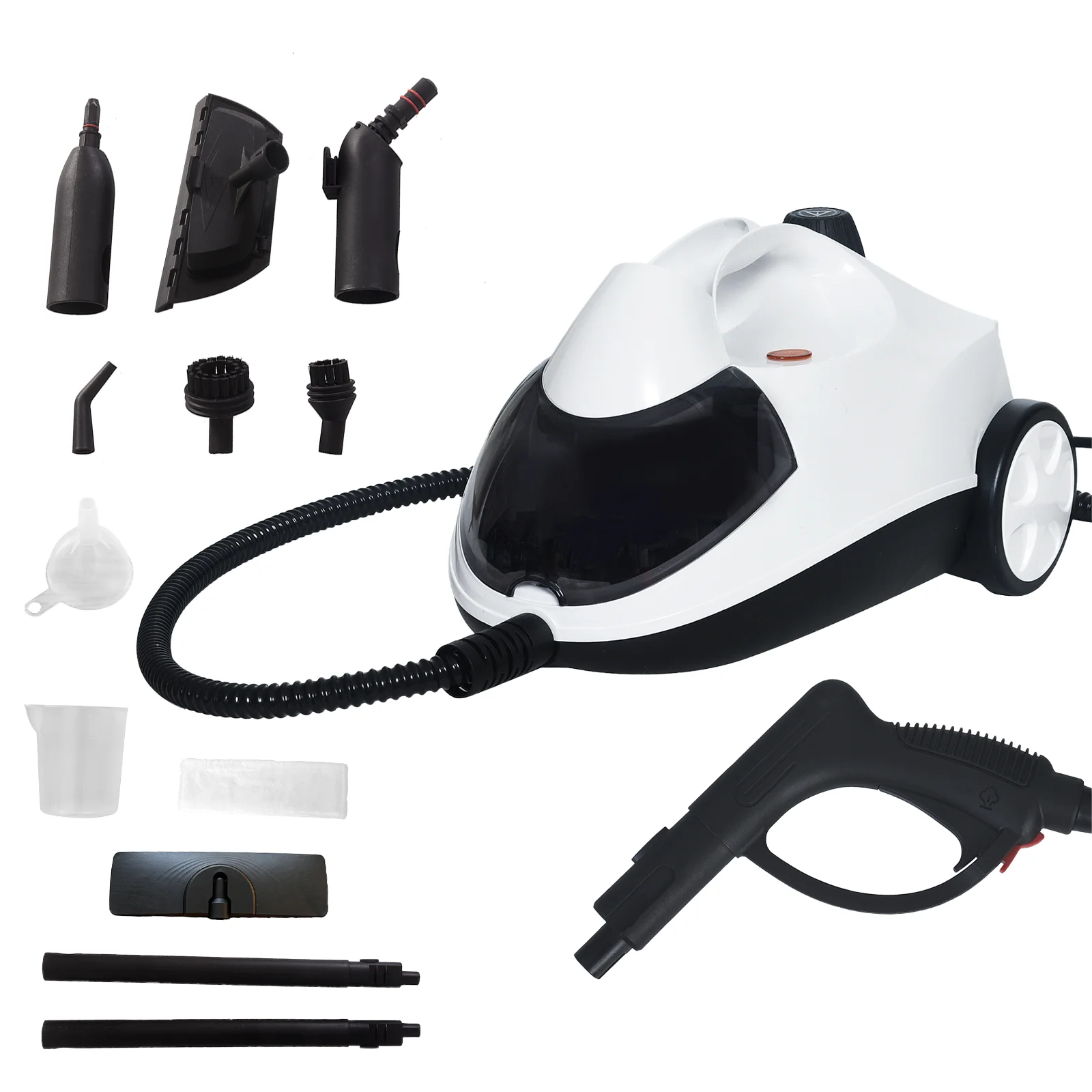 Pulitore a vapore portatile da 2000 W, macchina per la pulizia a vapore ad alta pressione da 5 bar, serbatoio dell'acqua da 2000 ml, modello 106. ° Pulitore a Vapore Caldo C Senza Prodotti Chimici per