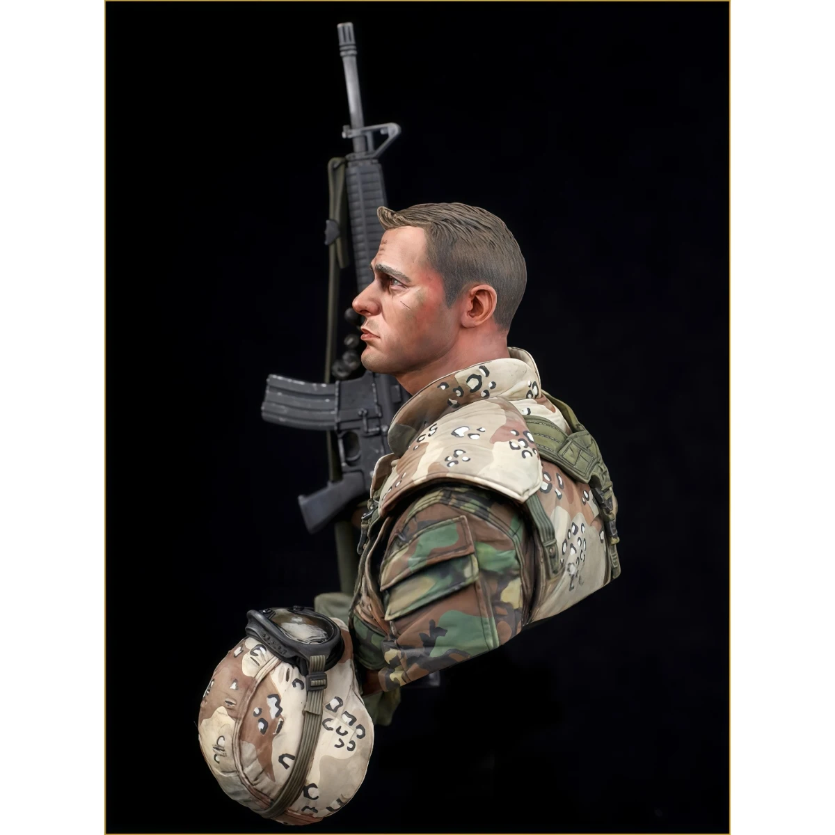 

1/10 scale resin unpainted model kit, bust of the 1st Marine Division, unassembled and unpainted GK