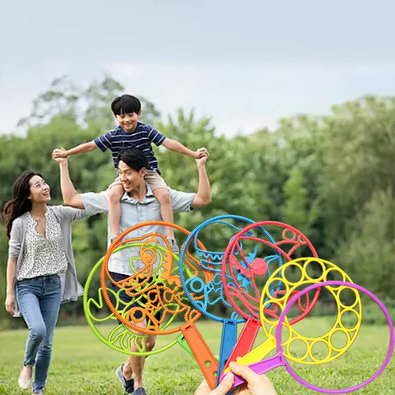 Crianças dos desenhos animados dinossauro caranguejo tubarão bolha anel ao ar livre bolha soprando brinquedo bonito anel de bolha + disco conjunto bolha adereços