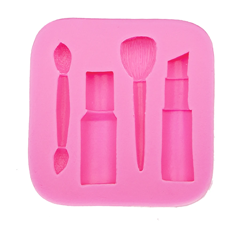Makeup Tools Silicone Mold Lipstick Nail Polish Chocolate Party DIY Fondant Cake Decorating Tools Dessert Resin Clay Moulds M157