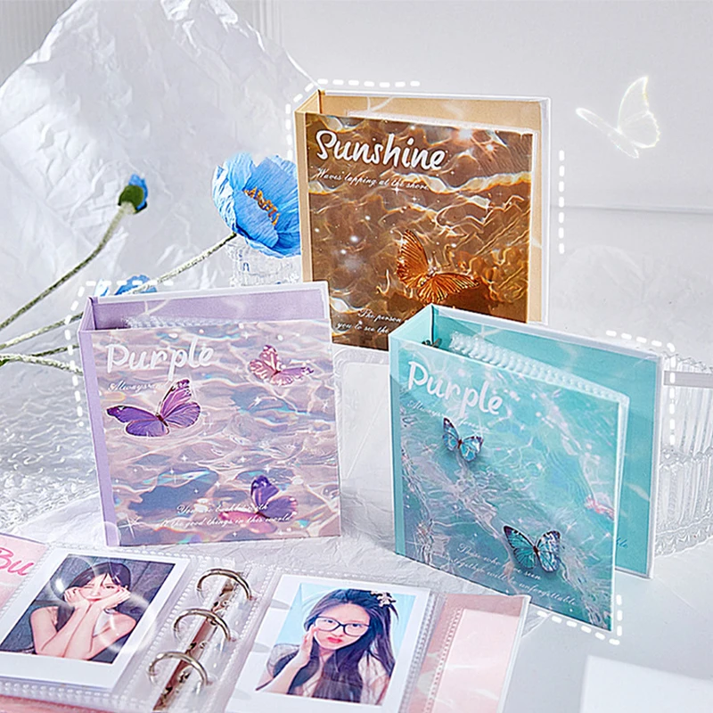 

High-capacity 3 Inch Kpop Idol Photo Album 20 Pockets Bowknot Photocard Binder Mini Gift Small Card Book