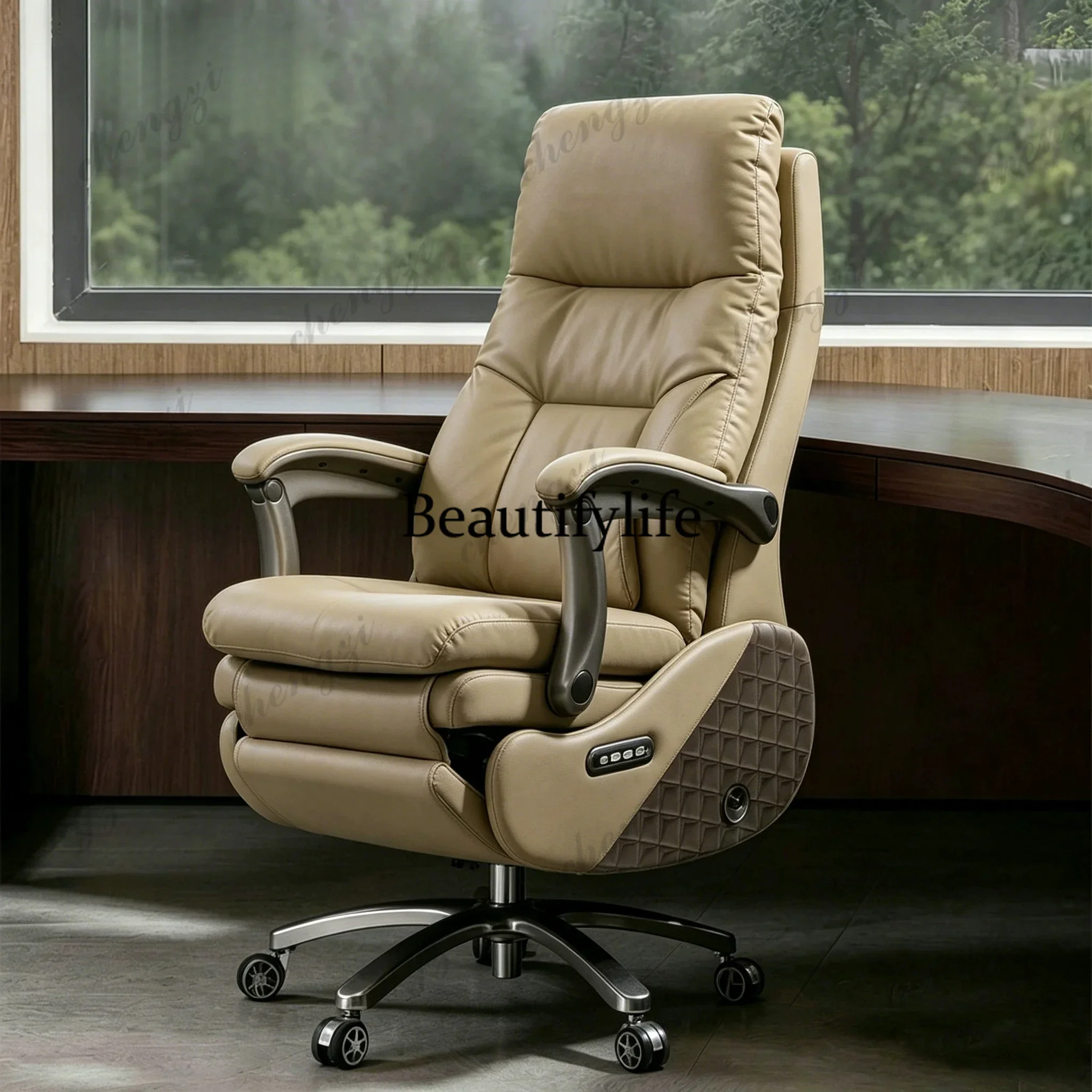 C178Office computer chair electric massage sedentary not tired super comfortable boss chair back chair