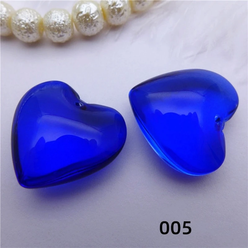10 pz 24mm cuore ciondoli di cristallo gioielli fai da te collana di fascino di vetro orecchino creazione di gioielli pendenti di san valentino