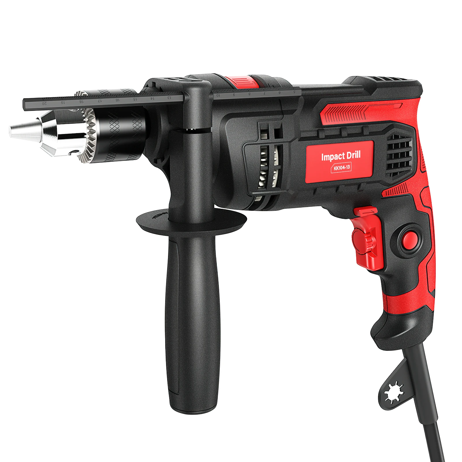 Hammer Drill  Drill 850W 3000 RPM Hand Electric Drill with 360° Rotating Handle Hammer and Drill 2 Mode in 1 with Depth Gauge