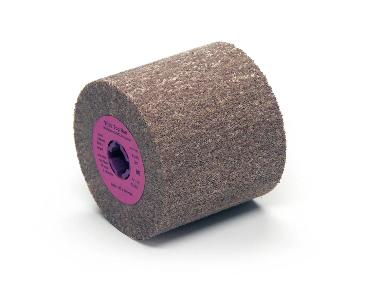 

45181 PTX Gum Wheel | 180 Grit Metal & Wood Buffer Polisher Machine Attachment for Grinder Tool | 4" Diameter x 4" Wide