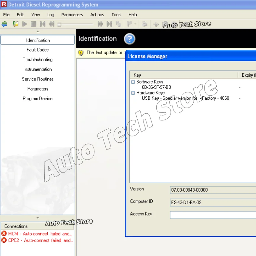 Detroit Diesel Reprograming System DDRS 7.11 + MBE-DDEC (Detroit Diesel Electric Control) Reprogramming System 6.14