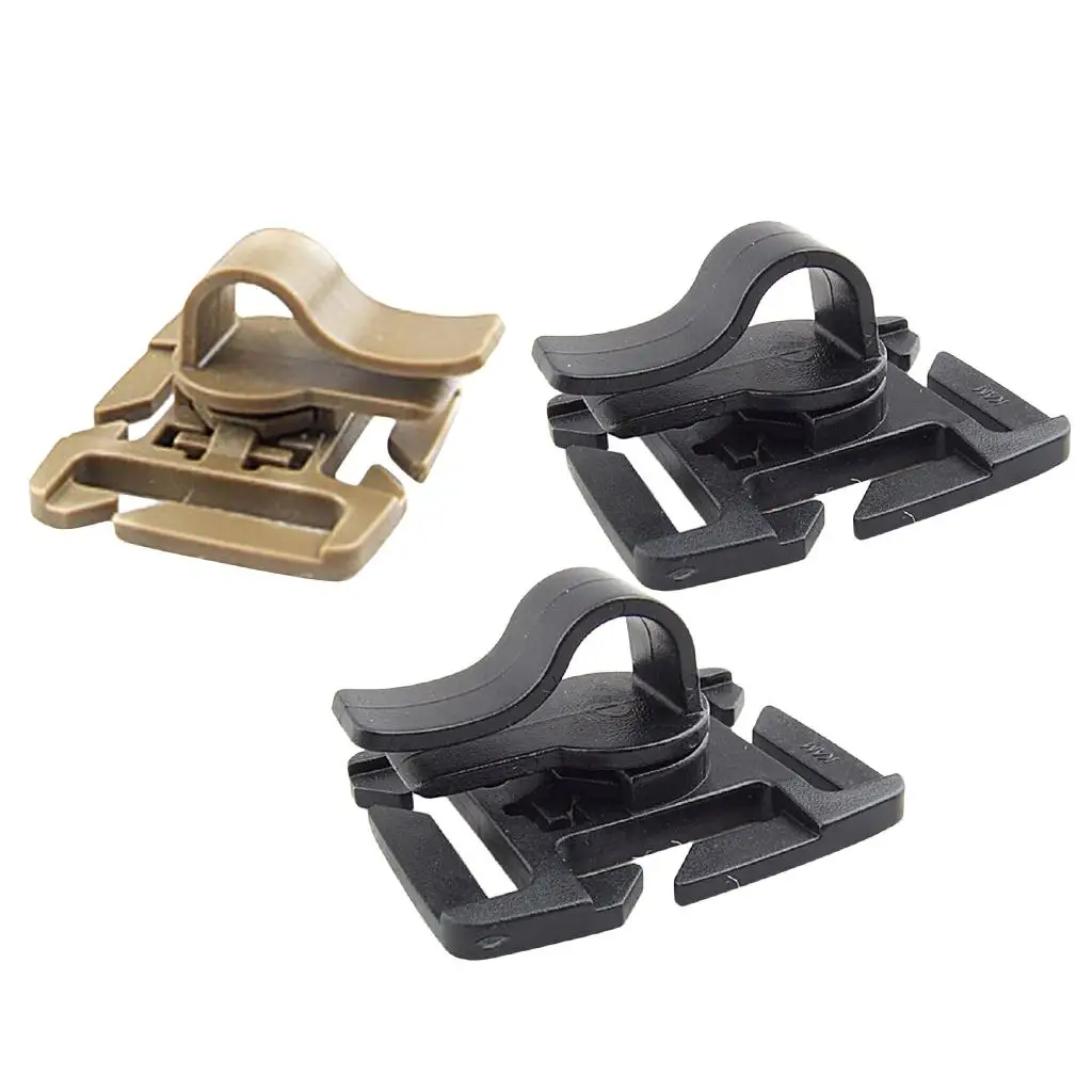 Backpack Hydration Tube Clips 360 Degree Rotating Pipe Buckles for Water Bag Hose Management and Cable Routing