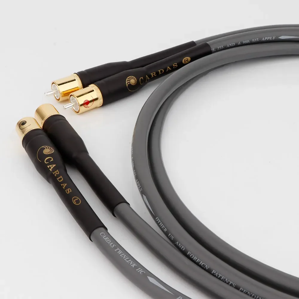Paire de câbles Audio RCA TWINLNK IIC, ligne de Signal Audiophile OFC en cuivre sans oxygène avec prise RCA plaquée or originale, une paire