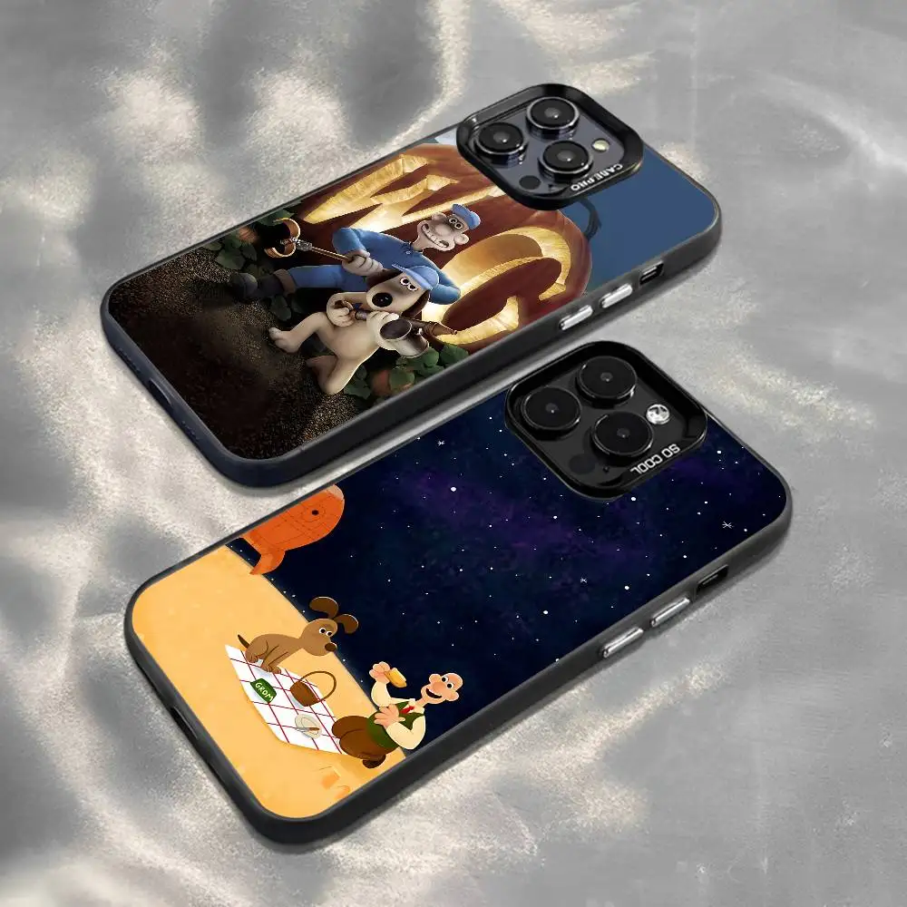 

B-WallaceS And T-Gromit Phone Case For IPhone 16 15 Plus 14 13 12mini 11Pro Max Candy Matte Shockproof Back Cover