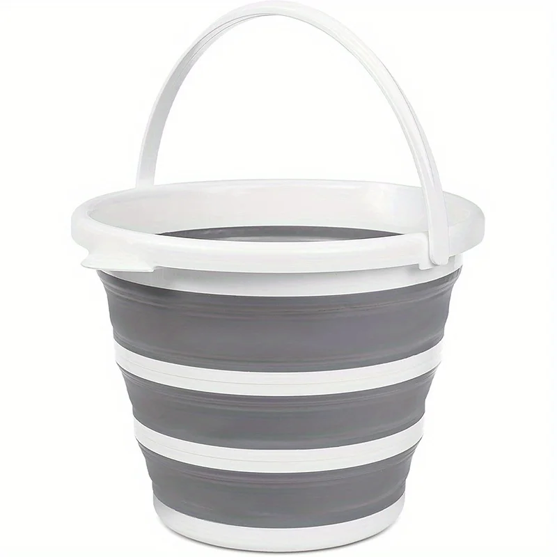 دلو قابل للطي سعة 10 لتر - مدمج وخفيف الوزن ومتين. للتخييم وغسيل السيارات والمنزل. توفير المساحة، سهل التنظيف! تسوق الآن. #6