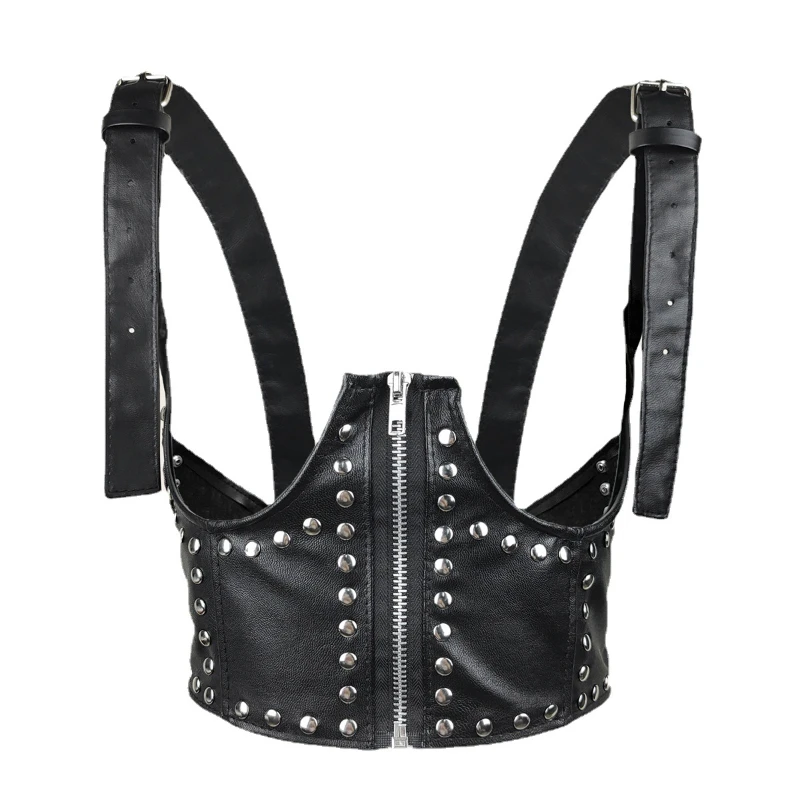 Orifice Goth-Ceinture Corset en Cuir Pu pour Femme, Streetwear Harajuku, Hip Hop, High Street RiSALE, Cummerbunds Y2k Emo Alt Crop Y-Punk